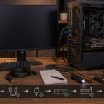 조립 PC 무신호 문제에서 모니터와 케이블을 점검하는 이미지