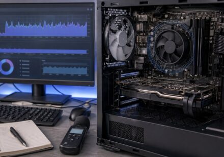 메인보드 고주파와 CPU 사용률 문제를 분리 점검하는 PC 내부 이미지