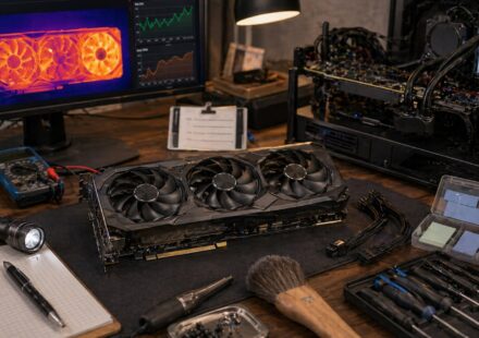 중고 RTX 3080급 그래픽카드의 상태를 확인하는 이미지