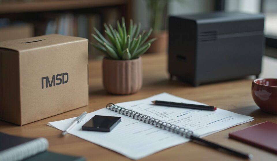 SSD 박스와 스펙 메모 사진