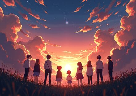 감성적인 JRPG 파티 분위기를 표현한 생성 이미지
