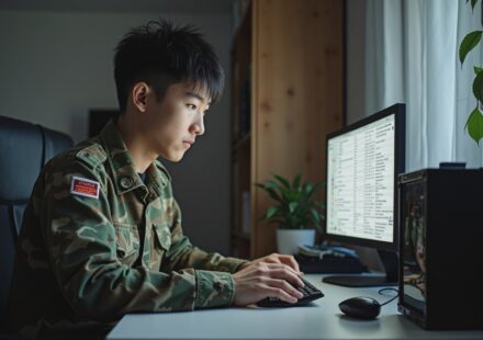 전역 후 처음 PC 견적을 비교하는 책상 장면