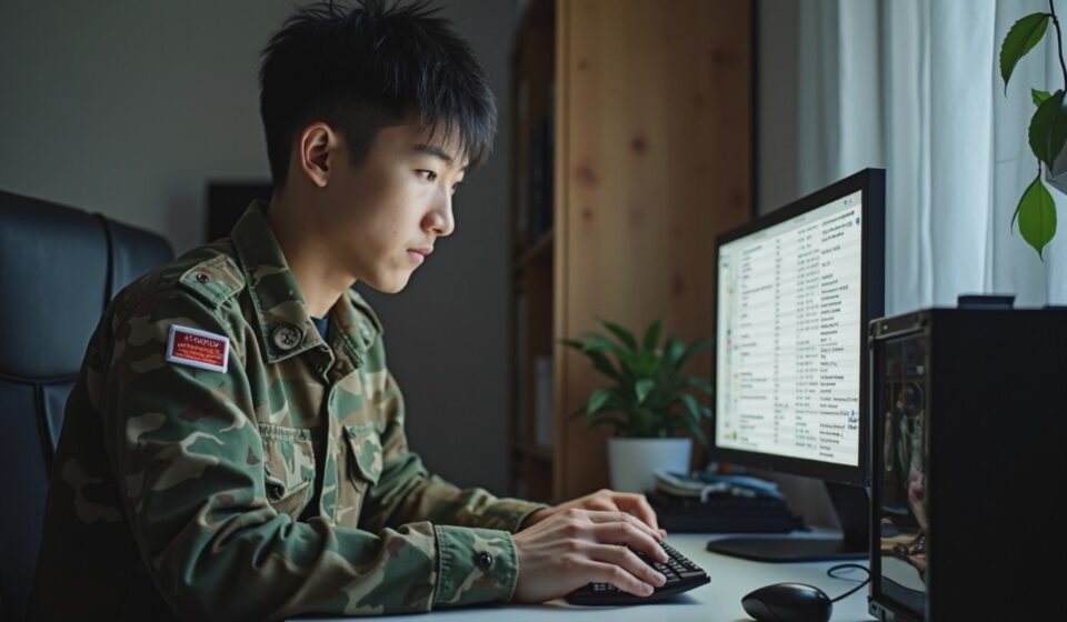 전역 후 처음 PC 견적을 비교하는 책상 장면